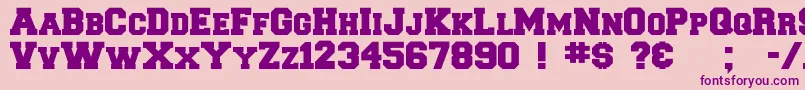 Collegiateblackflf Font – Purple Fonts on Pink Background