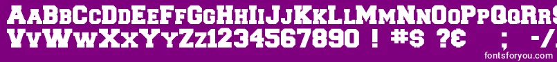 Collegiateblackflf Font – White Fonts on Purple Background