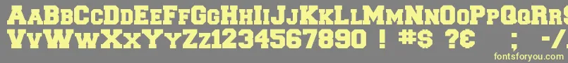 Collegiateblackflf Font – Yellow Fonts on Gray Background