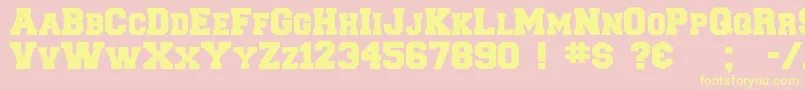 Collegiateblackflf Font – Yellow Fonts on Pink Background