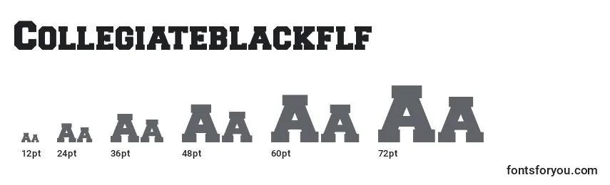 Размеры шрифта Collegiateblackflf