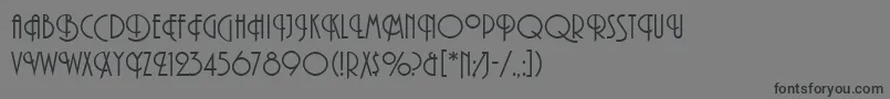 フォントPlazaLetPlain – 黒い文字の灰色の背景