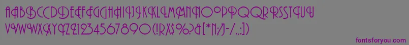 PlazaLetPlain Font – Purple Fonts on Gray Background