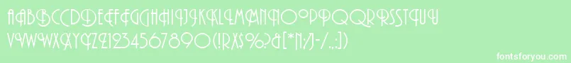 PlazaLetPlain Font – White Fonts on Green Background