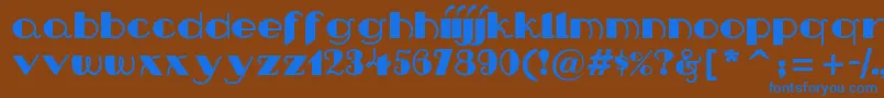Nipandtuck Font – Blue Fonts on Brown Background