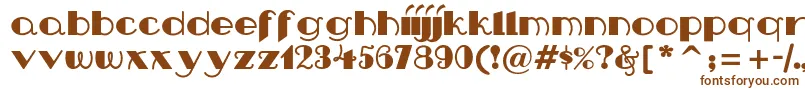 Nipandtuck-fontti – ruskeat fontit valkoisella taustalla