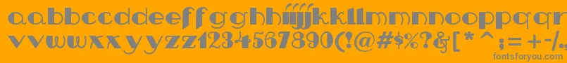 Nipandtuck Font – Gray Fonts on Orange Background