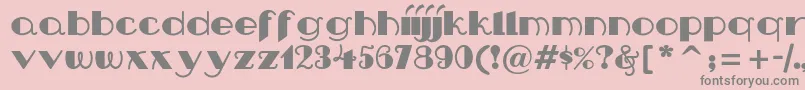Nipandtuck Font – Gray Fonts on Pink Background