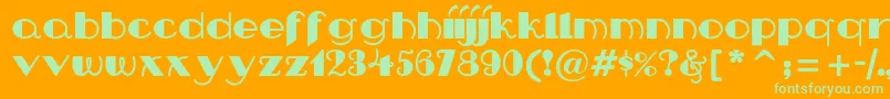 Nipandtuck Font – Green Fonts on Orange Background