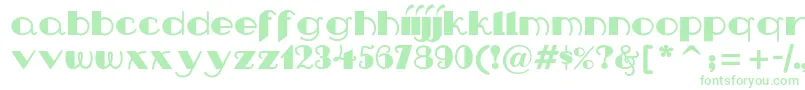 Nipandtuck Font – Green Fonts on White Background