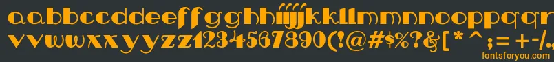 Nipandtuck Font – Orange Fonts on Black Background