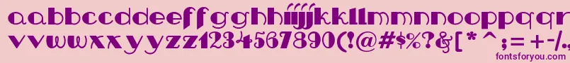 Nipandtuck Font – Purple Fonts on Pink Background