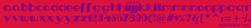 Nipandtuck Font – Purple Fonts on Red Background