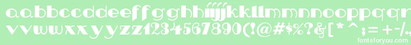 Nipandtuck Font – White Fonts on Green Background