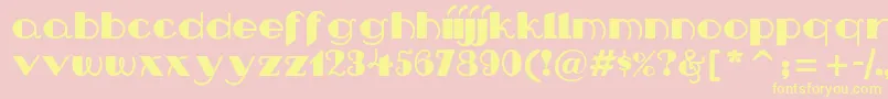 Nipandtuck Font – Yellow Fonts on Pink Background