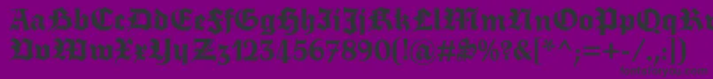 フォントFettetrumpdeutsch – 紫の背景に黒い文字