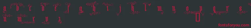 Arded Font – Red Fonts on Black Background