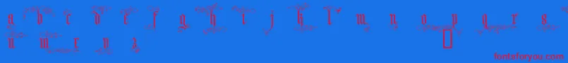 Arded Font – Red Fonts on Blue Background