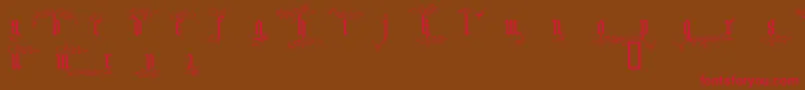 Arded Font – Red Fonts on Brown Background