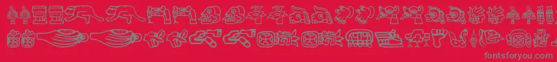 fuente Aztec ffy – Fuentes Grises Sobre Fondo Rojo