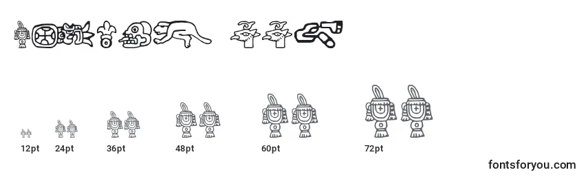 Размеры шрифта Aztec ffy