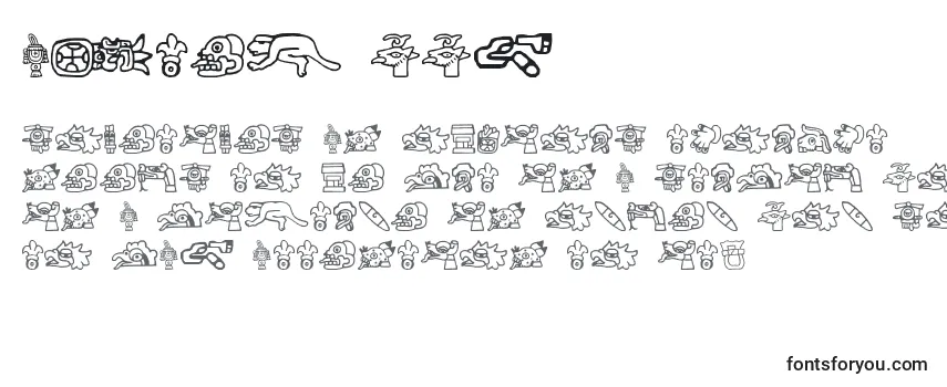 Überblick über die Schriftart Aztec ffy