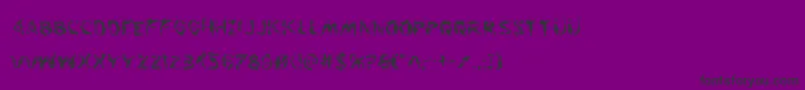 Flesheatingwhack-Schriftart – Schwarze Schriften auf violettem Hintergrund