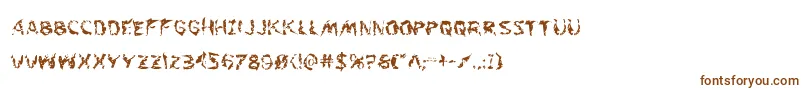 Шрифт Flesheatingwhack – коричневые шрифты на белом фоне