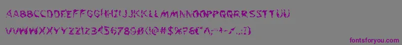 Flesheatingwhack-fontti – violetit fontit harmaalla taustalla