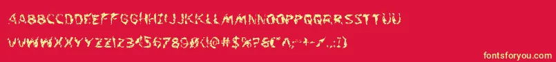 Flesheatingwhack Font – Yellow Fonts on Red Background