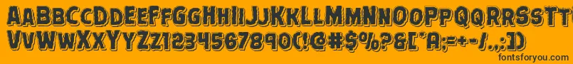 Terrorbabblepunchital Font – Black Fonts on Orange Background