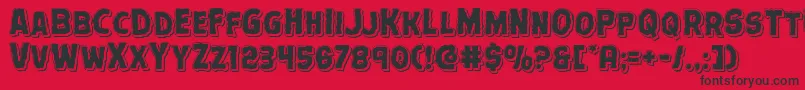 Terrorbabblepunchital Font – Black Fonts on Red Background