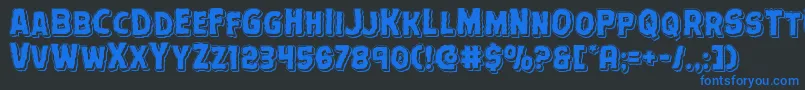 Terrorbabblepunchital Font – Blue Fonts on Black Background