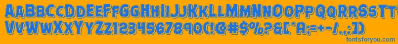 Terrorbabblepunchital Font – Blue Fonts on Orange Background