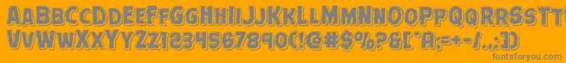 Terrorbabblepunchital Font – Gray Fonts on Orange Background