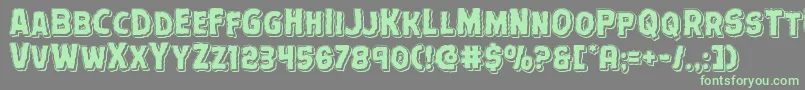 Шрифт Terrorbabblepunchital – зелёные шрифты на сером фоне