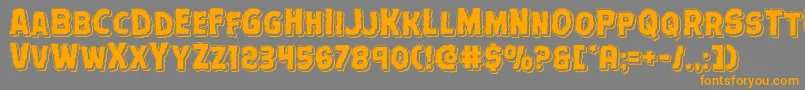 Terrorbabblepunchital Font – Orange Fonts on Gray Background