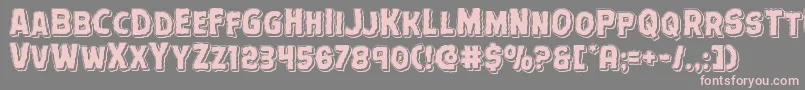 Шрифт Terrorbabblepunchital – розовые шрифты на сером фоне