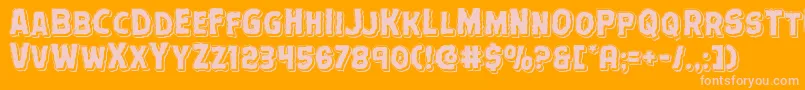 Terrorbabblepunchital Font – Pink Fonts on Orange Background