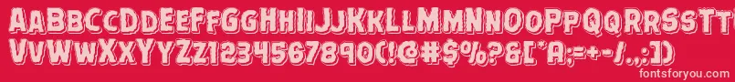 Terrorbabblepunchital Font – Pink Fonts on Red Background
