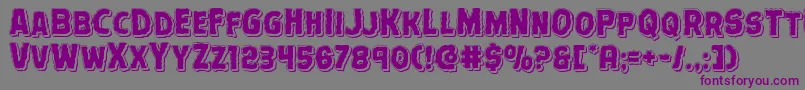 Terrorbabblepunchital Font – Purple Fonts on Gray Background