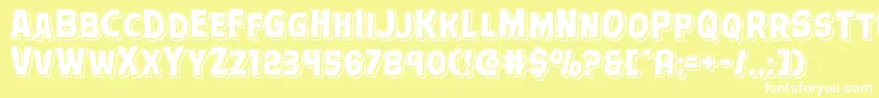Terrorbabblepunchital Font – White Fonts on Yellow Background