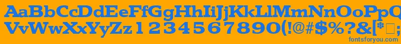 TektonDisplaySsi Font – Blue Fonts on Orange Background