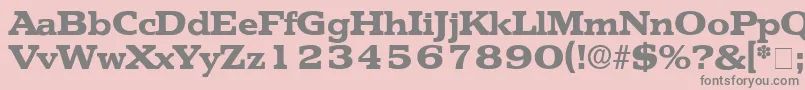 TektonDisplaySsi Font – Gray Fonts on Pink Background