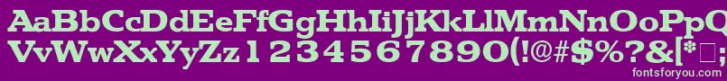 TektonDisplaySsi Font – Green Fonts on Purple Background