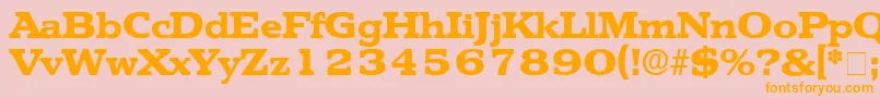 TektonDisplaySsi Font – Orange Fonts on Pink Background