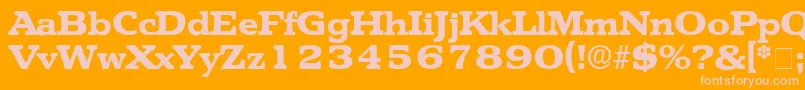 TektonDisplaySsi Font – Pink Fonts on Orange Background