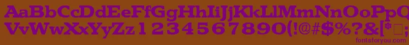 TektonDisplaySsi Font – Purple Fonts on Brown Background
