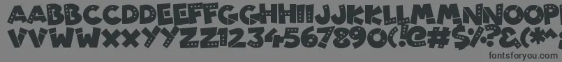 PatchyRobots Font – Black Fonts on Gray Background