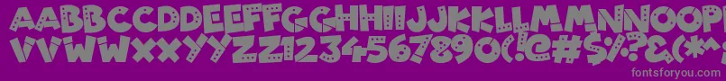 PatchyRobots Font – Gray Fonts on Purple Background